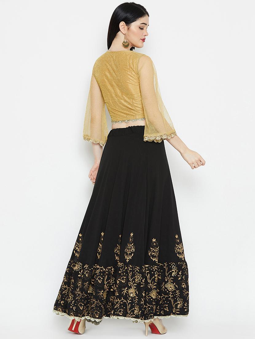 block print a-line lehenga - 16574400 - Zoom Image - 3