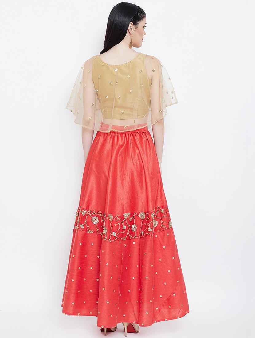 embellished a-line lehenga - 16574401 - Zoom Image - 3