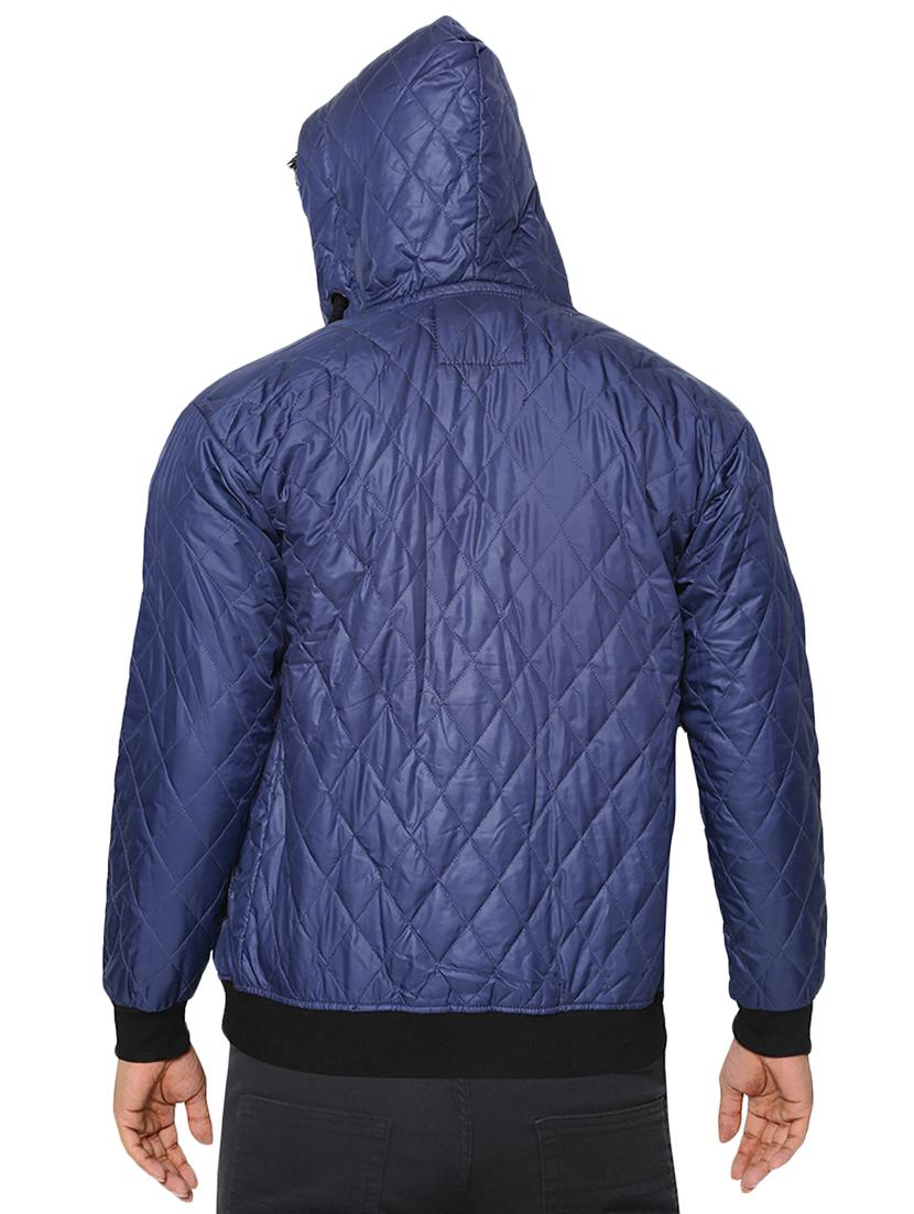 blue solid casual jacket - 16574578 - Zoom Image - 3