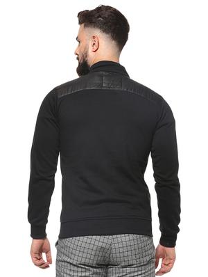black solid casual jacket - 16574579 - Standard Image - 3