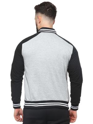 grey polyester blend casual jacket - 16574581 - Standard Image - 3