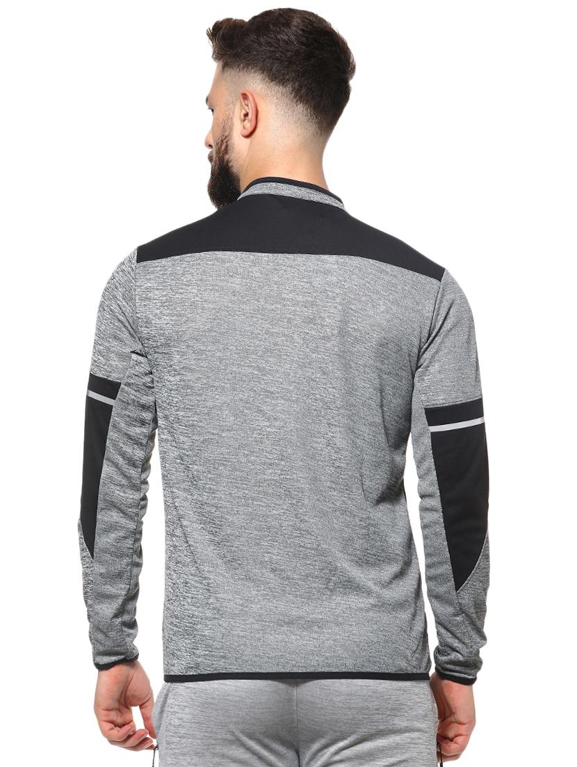 grey color block casual jacket - 16574590 - Zoom Image - 3