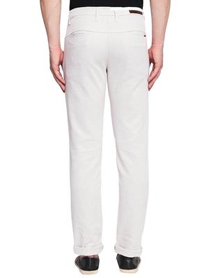 white printed chinos - 16574662 - Standard Image - 3