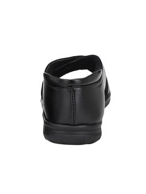 bucik black leatherette slip on sandals - 16574836 - Standard Image - 3