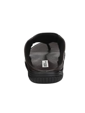 brown leatherette toe separator slippers - 16574841 - Standard Image - 3