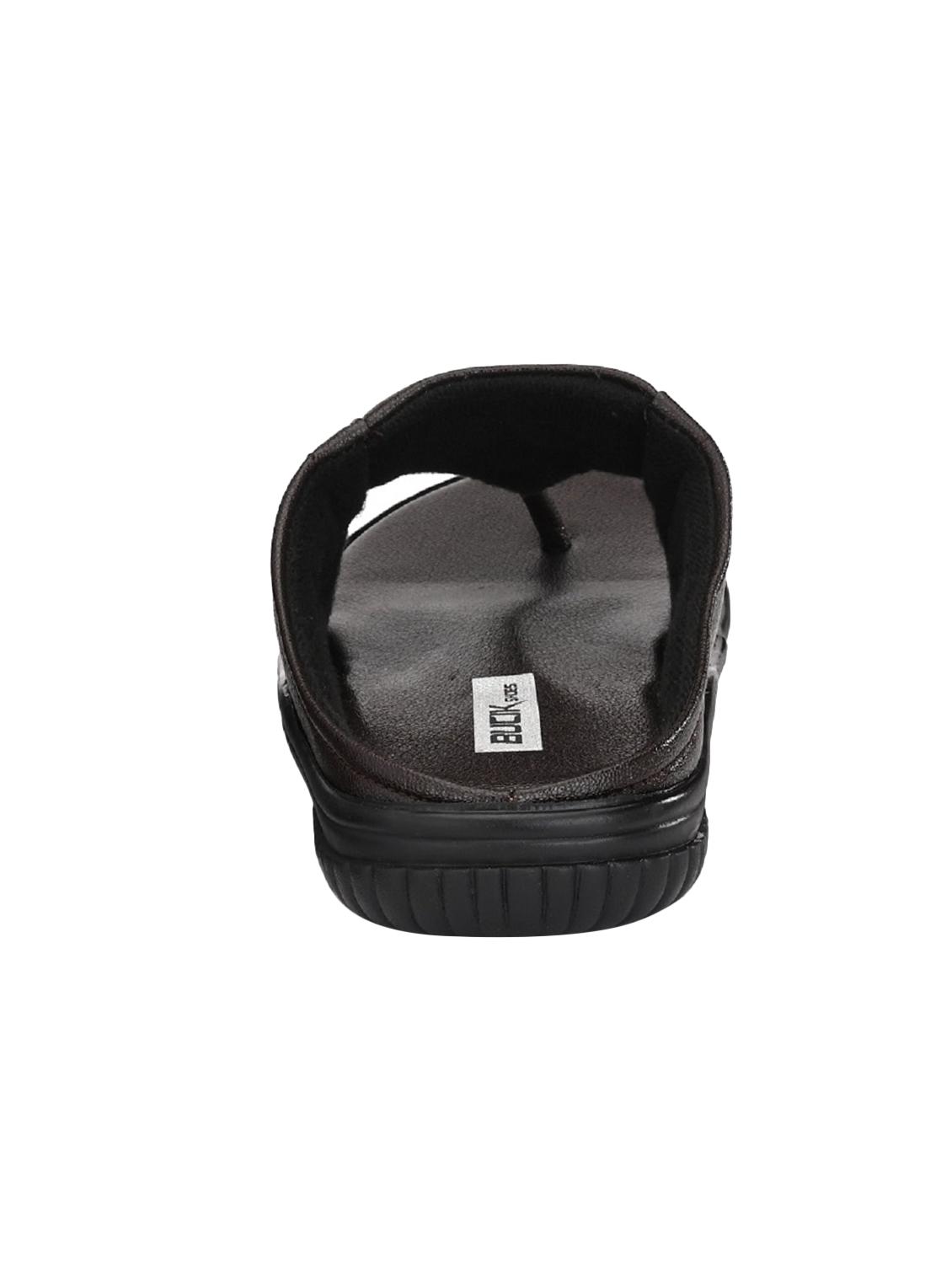 brown leatherette toe separator slippers - 16574841 - Zoom Image - 3