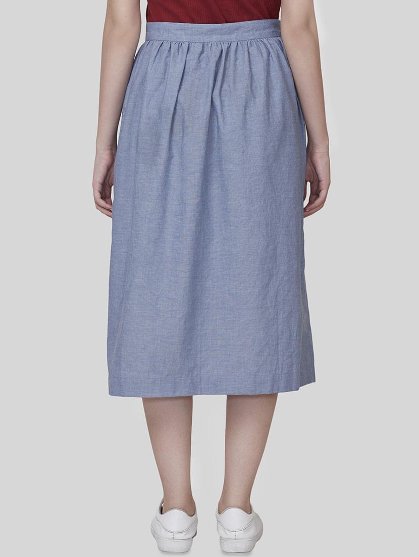 mid rise button up a-line skirt - 16577103 - Zoom Image - 3