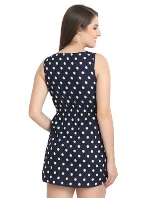 round neck polka dots a-line dress - 16578702 - Standard Image - 3