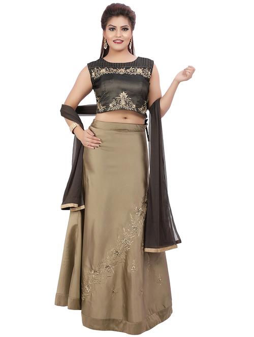 embroidered lehenga choli with dupatta set - 16579054 - Standard Image - 1
