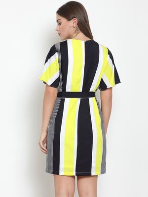 tie front striped shift dress - 16579593 - Standard Image - 3