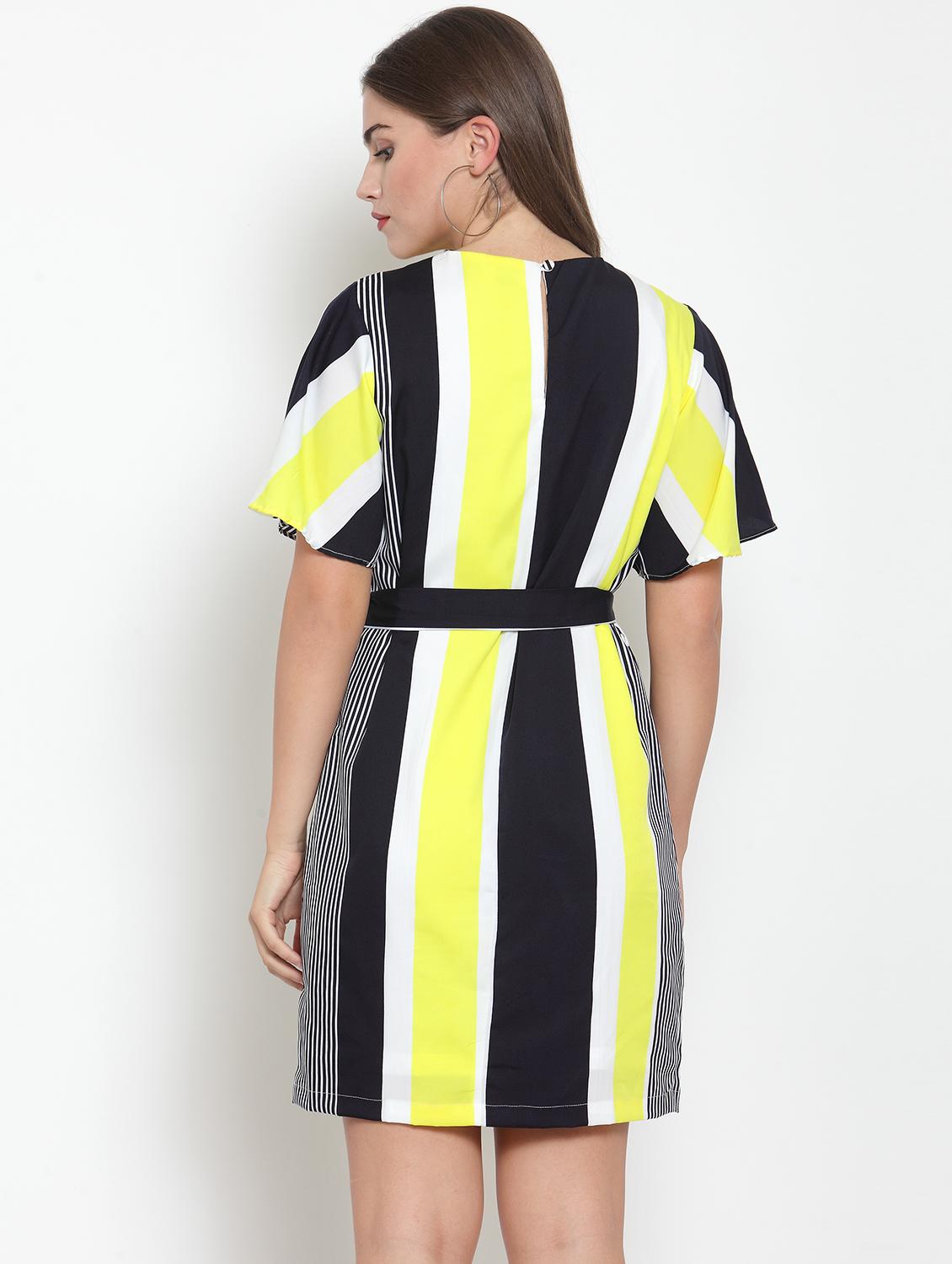 tie front striped shift dress - 16579593 - Zoom Image - 3