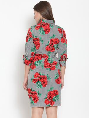 tie front striped shirt dress - 16579595 - Standard Image - 3
