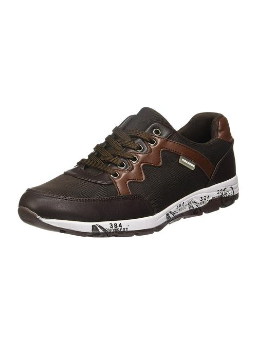 brown fabric lace up shoes - 16579850 - Very Small Image - 1