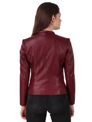 zip up detail leatherette jacket - 16581115 - Standard Image - 3
