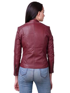 quilted detail leather/leatherette jacket - 16581129 - Standard Image - 3