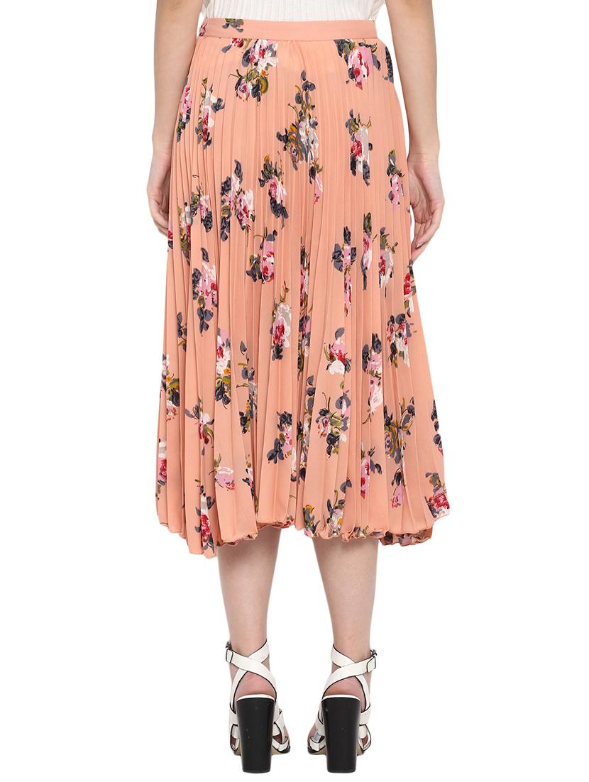 accordion pleat floral flared skirt - 16581332 - Zoom Image - 3