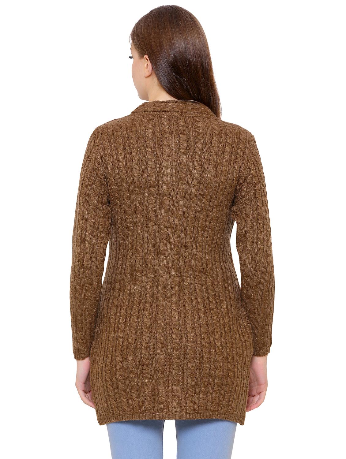 mandarin neck woven cardigan - 16581376 - Zoom Image - 3