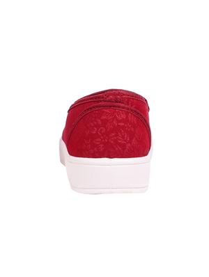 creattoes red slip on casual shoes - 16581432 - Standard Image - 3