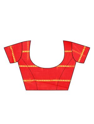 stripes woven saree with blouse - 16582072 - Standard Image - 3