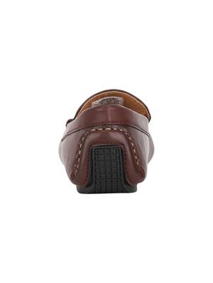 people maroon leather slip on loafers - 16584302 - Standard Image - 3