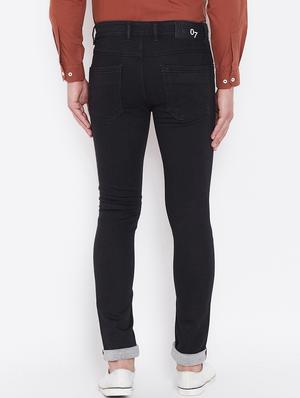 black solid plain jeans - 16584772 - Standard Image - 3