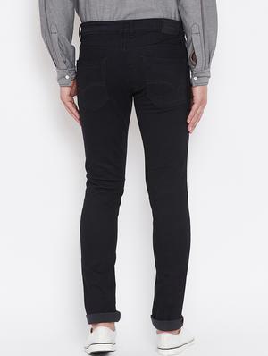 black solid plain jeans - 16584773 - Standard Image - 3