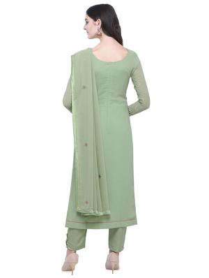 printed semi-stitched suit - 16584877 - Standard Image - 3