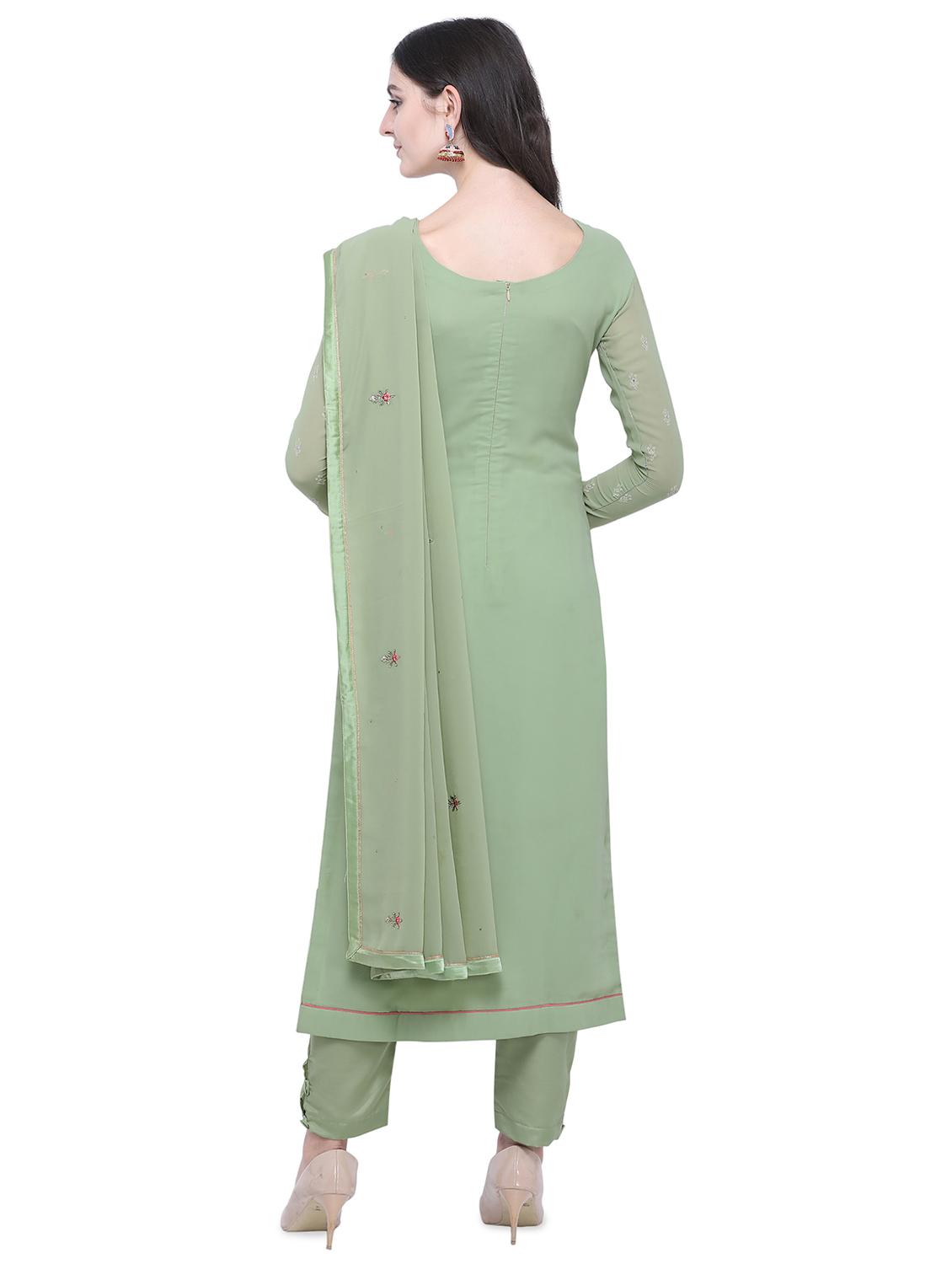 printed semi-stitched suit - 16584877 - Zoom Image - 3