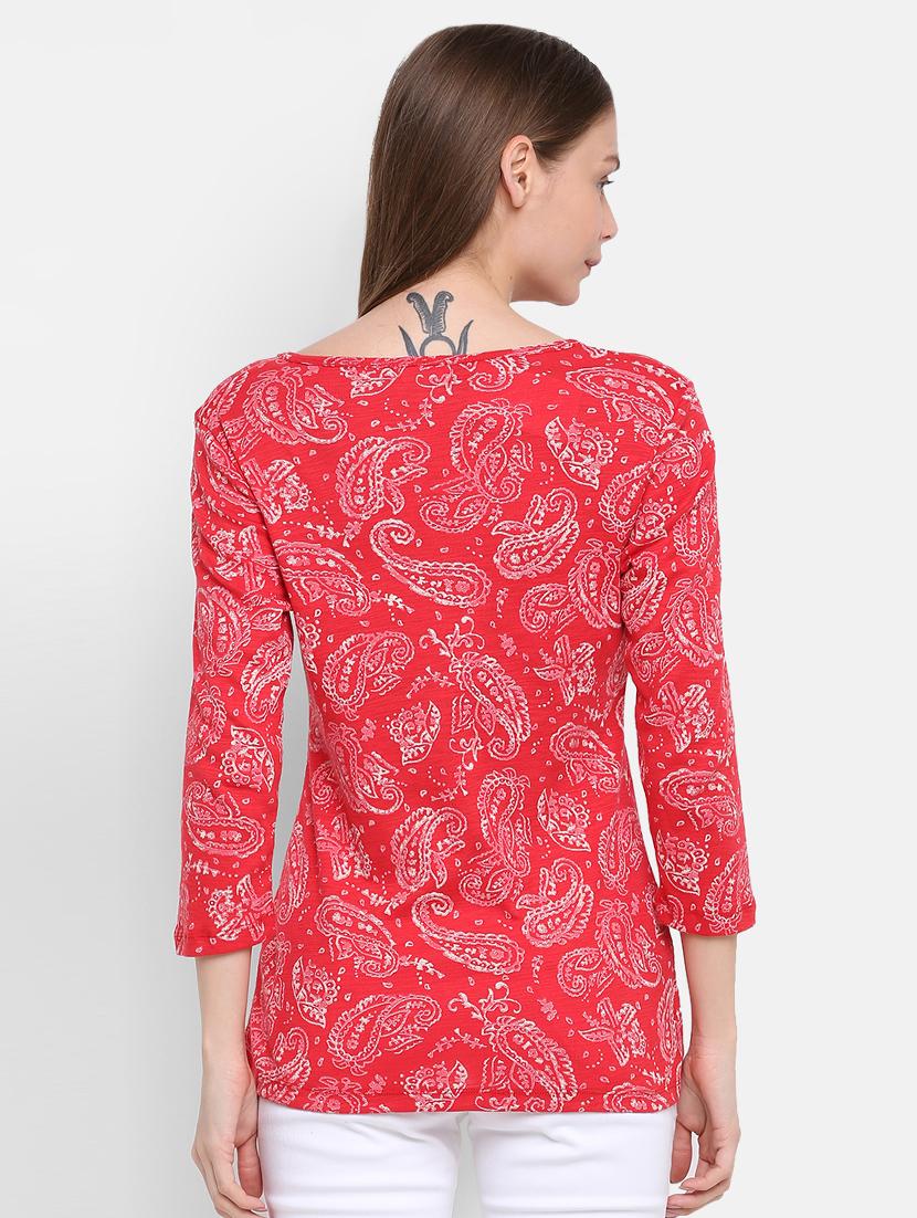 round neck paisley tee - 16584948 - Zoom Image - 3