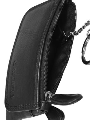 black leather regular pouch - 16585228 - Standard Image - 3