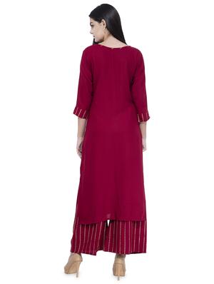 swarovski kurta palazzo set - 16585320 - Standard Image - 3