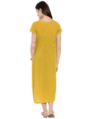 round neck gathered maxi dress - 16585479 - Standard Image - 3