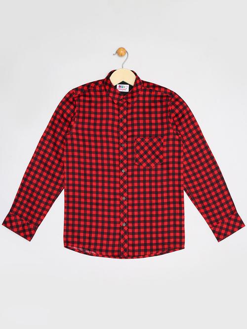 red cotton shirt - 16585535 - Standard Image - 1