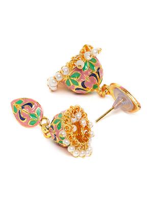 multi colored metal jhumka earring - 16585581 - Standard Image - 3