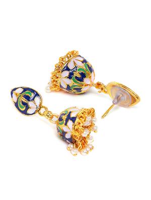 multi colored metal jhumka earring - 16585584 - Standard Image - 3