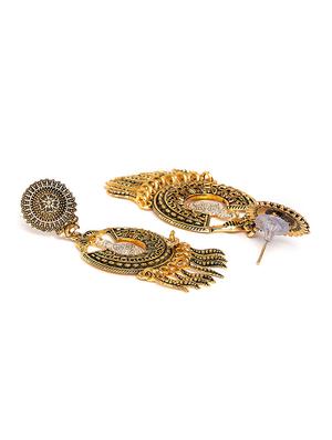 gold metal drop earring - 16585594 - Standard Image - 3
