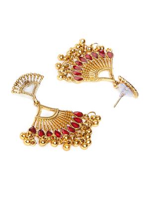 red metal drop earring - 16585636 - Standard Image - 3