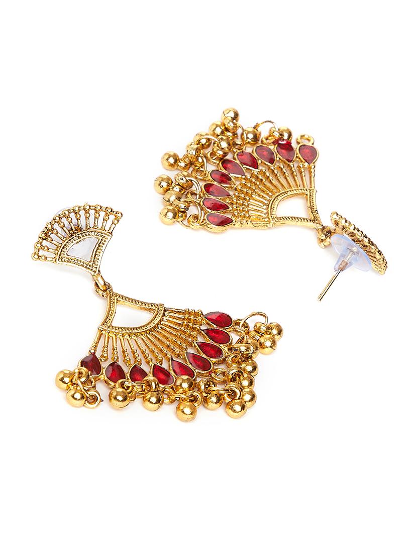 red metal drop earring - 16585636 - Zoom Image - 3
