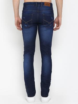 blue light washed distressed denim jeans - 16585694 - Standard Image - 3