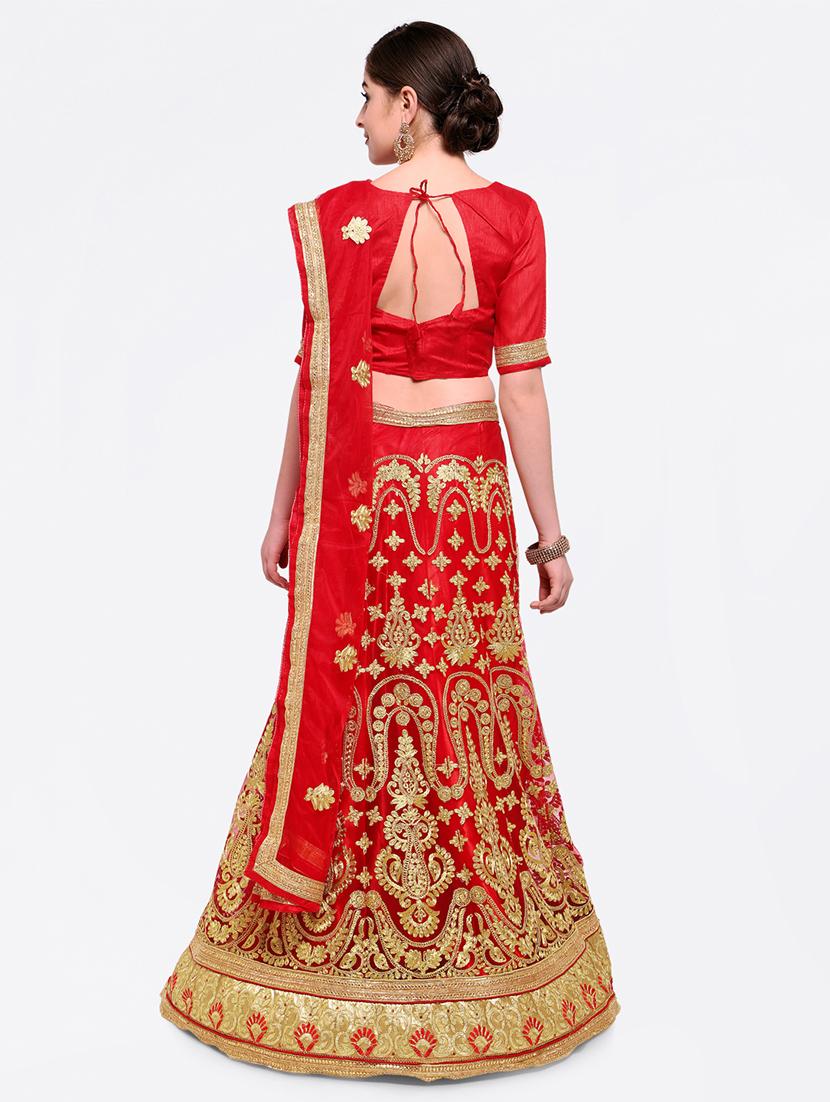 embroidered contrast lehenga - 16585943 - Zoom Image - 3