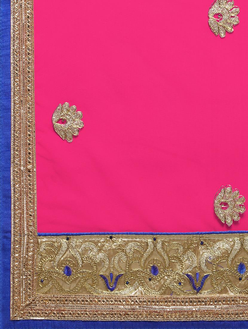 embroidered contrast lehenga - 16585945 - Zoom Image - 6