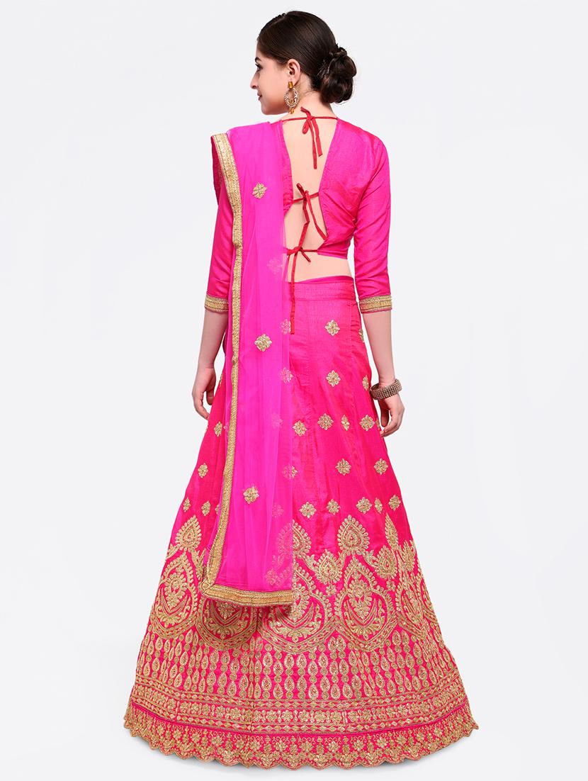 embroidered a-line lehenga - 16585961 - Zoom Image - 3