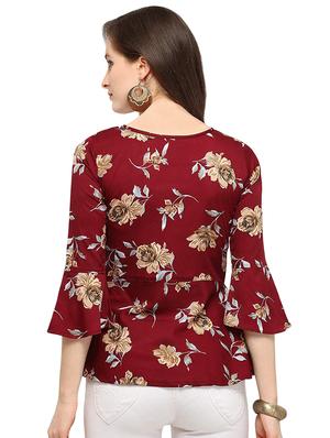 bell sleeved floral top - 16586434 - Standard Image - 3