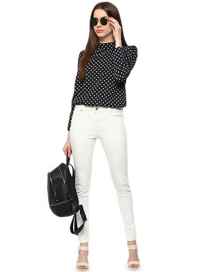 mock neck polka dot top - 16586435 - Standard Image - 3