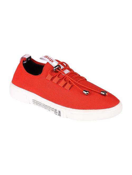 red fabric lace up sneakers - 16586701 - Standard Image - 1