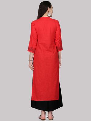 paisley printed straight kurta - 16587093 - Standard Image - 3