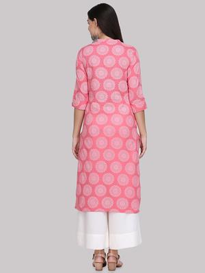 khari print straight kurta - 16587125 - Standard Image - 3