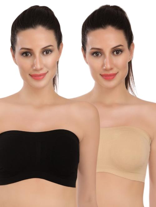 set of 2 solid tube bra - 16587366 - Very Small Image - 1