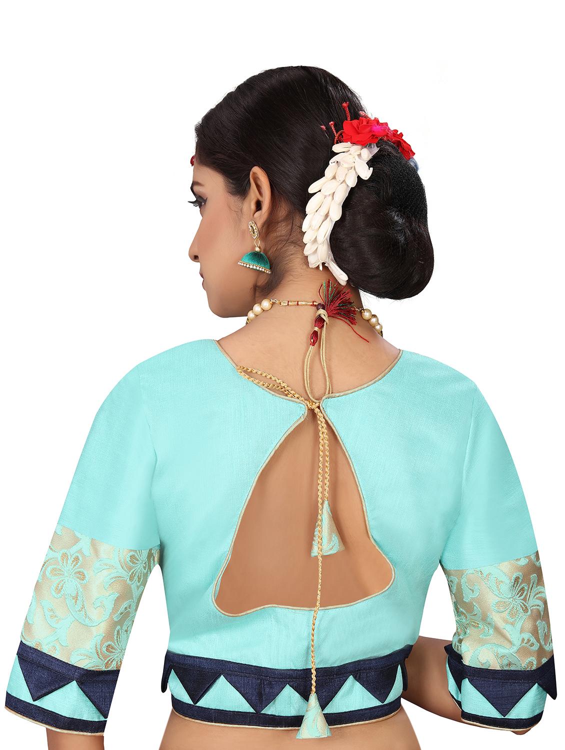 patchwork floral printed blouse - 16587788 - Zoom Image - 3