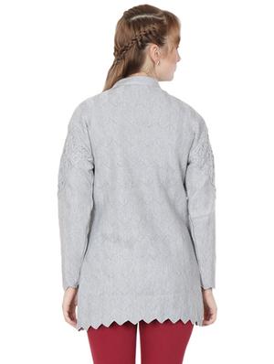 mandarin neck long sleeved cardigan - 16589092 - Standard Image - 3